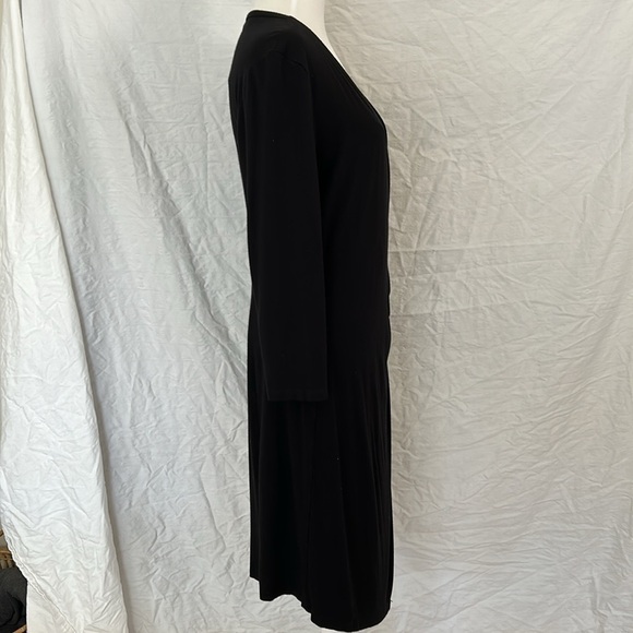 Karen Kane Long Sleeve Black Little Black Dress with rouching Sz XL - Picture 5 of 12